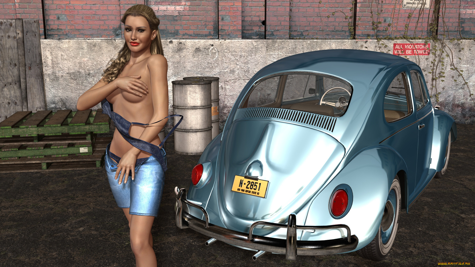 , 3d car&girl, , , , , 